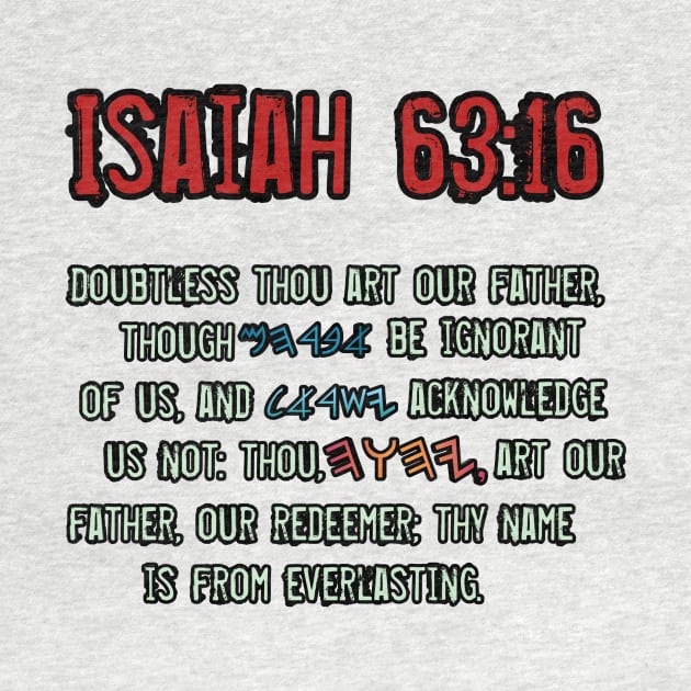 Isaiah 63:16 by Yachaad Yasharahla